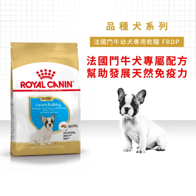 【ROYAL 法國皇家】法國鬥牛幼犬專用飼料 FBDP 3KG(狗乾糧 狗飼料 免疫力 腸胃)