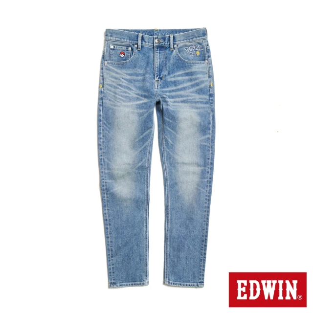 EDWIN 男裝 梭織窄管丹寧直筒褲(石洗藍)折扣推薦
