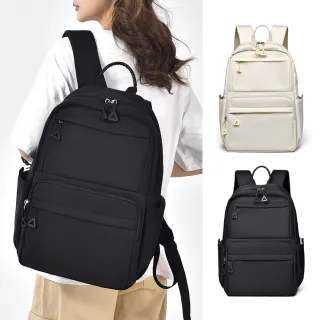 【Starshop】交換禮物 日式簡約雙肩後背包 旅行電腦包 外出後背包 抗震輕量書包(國中/高中/大學)