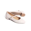 【KOKKO】法式優雅手感皺褶極柔軟瑪莉珍鞋(白色)