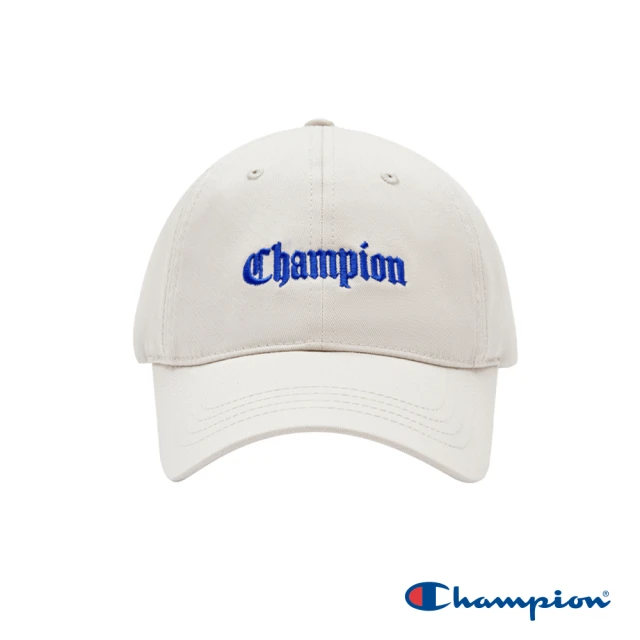 Champion 官方直營-哥德字體刺繡LOGO棒球帽(淺米色)