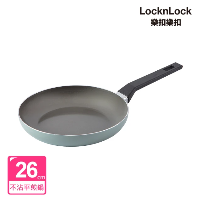 【LocknLock 樂扣樂扣】陶瓷不沾系列鼠尾草綠26cm平煎鍋(IH底)