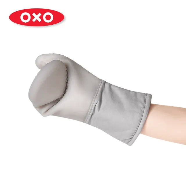 【OXO】矽膠隔熱手套-紅/灰(福利品)
