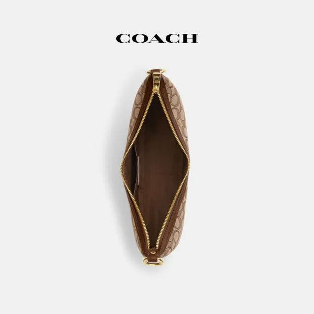 【COACH蔻馳官方直營】ARIA經典Logo單肩手袋-IM/卡其色/馬鞍棕色混合色(CO997)