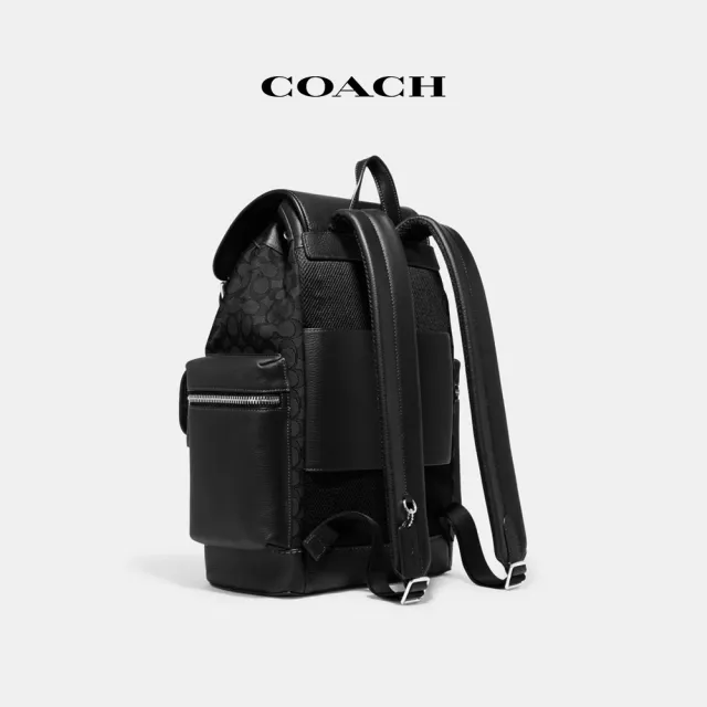 【COACH蔻馳官方直營】SPRINT經典Logo背包-SV/木炭灰色/黑色(CE523)