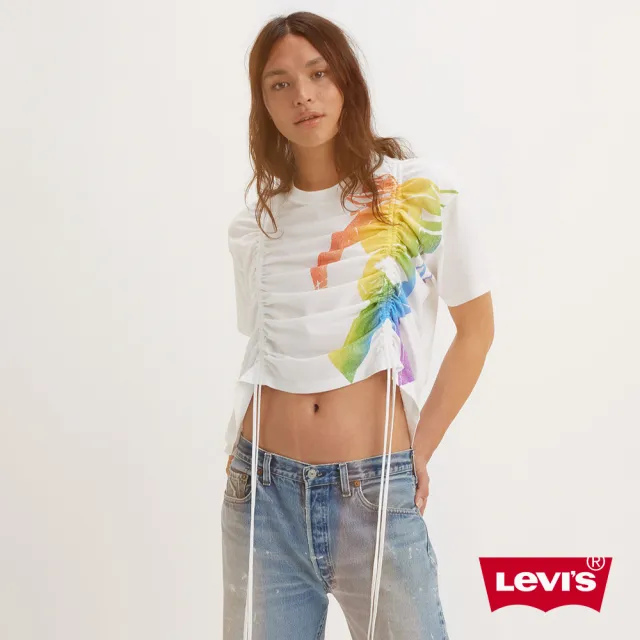 【LEVIS 官方旗艦】Pride平權系列 短袖Tee恤 抽繩短袖 男女同款 熱賣單品 A7941-0000