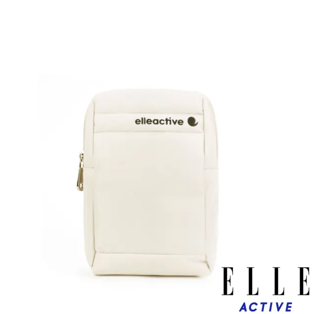 【ELLE ACTIVE】活力隨行系列-隨身側背包/斜背包/腰掛包-小(米白色)