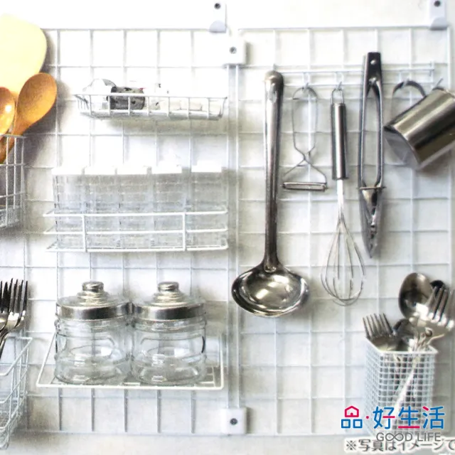 【GOOD LIFE 品好生活】多功能組合57x25cm鐵網片（白色）(日本直送 均一價)