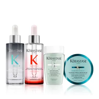 【KERASTASE 巴黎卡詩】極淨平衡+粉漾芯生頭皮精華組