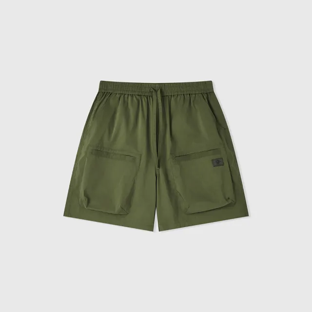 【GAP】男裝 抽繩鬆緊工裝短褲-軍綠色(464972)