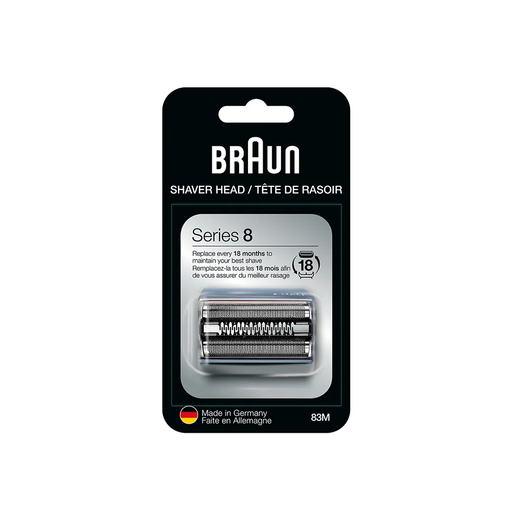 【德國百靈BRAUN】刀頭刀網組-銀 83M(德國原裝公司貨 電動刮鬍刀專用)