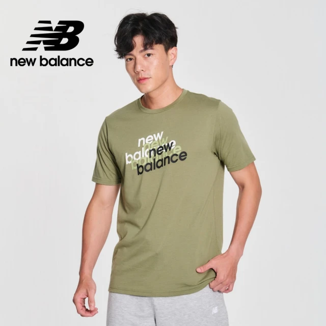 NEW BALANCE NB 漸層NB吸濕排汗短袖上衣_MT41071DEK_男性_綠色(美版 版型偏大)