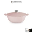 【Le Creuset】琺瑯鑄鐵鍋媽咪鍋 24cm(藍鈴紫/雪紡粉 2色選1)