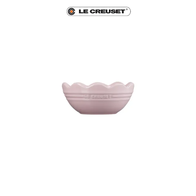 【Le Creuset】瓷器蕾絲花型碗14cm(雪紡粉)