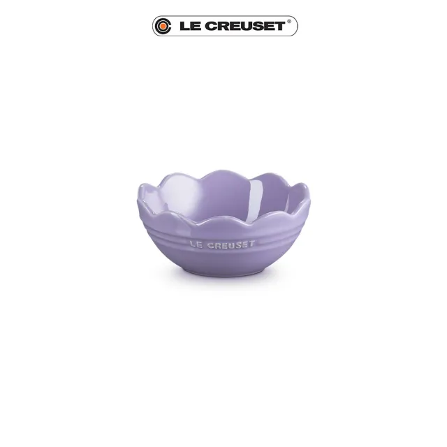 【Le Creuset】瓷器蕾絲花型碗14cm(冰川綠/薰衣草 2色選1)