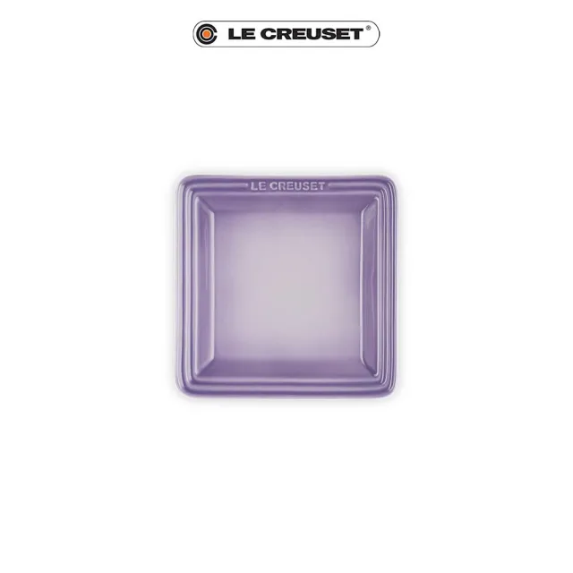 【Le Creuset】瓷器正方盤 16cm(淡粉紅/藍鈴紫/迷霧灰 3色選1)