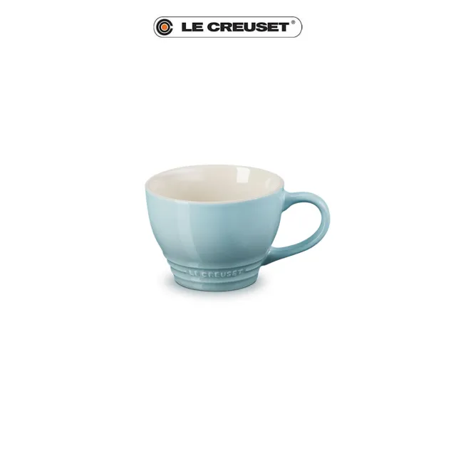 【Le Creuset】瓷器卡布奇諾杯400ml(無花果/海洋之花/水手藍/迷霧灰 4色選1)