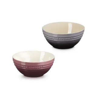 【Le Creuset】瓷器韓式湯碗13cm(燧石灰/無花果 2色選1)