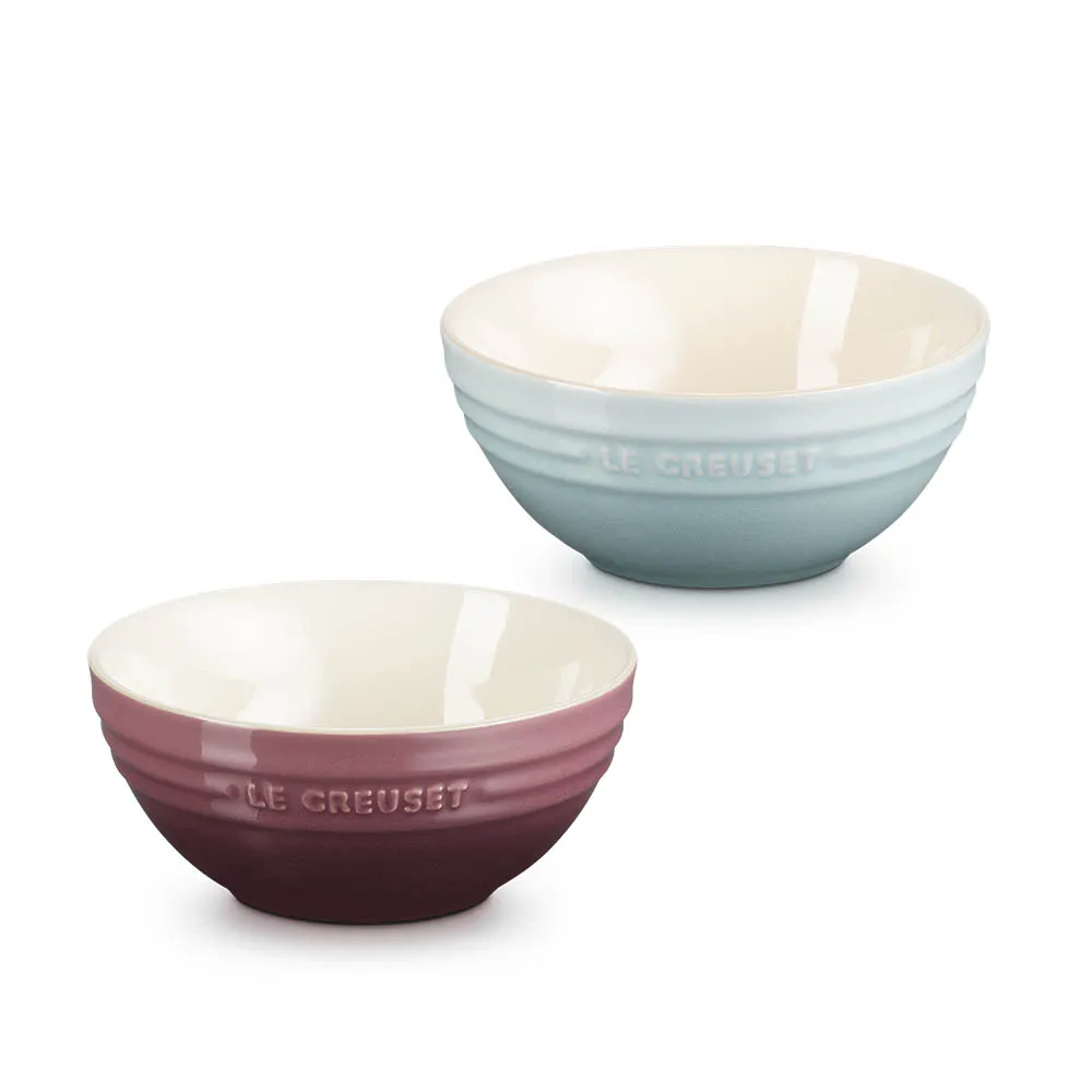 【Le Creuset】瓷器韓式湯碗13cm(燧石灰/無花果 2色選1)