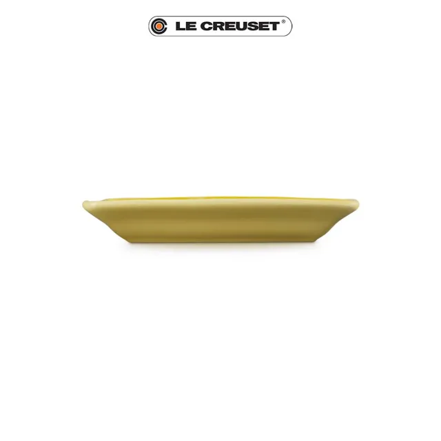 【Le Creuset】瓷器正方盤 21cm(閃亮黃)