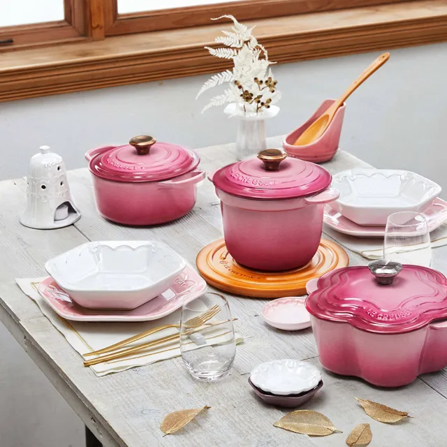 【Le Creuset】瓷器雪藏時光系列花瓶10cm(無花果/珠光白/貝殼粉 3色選1)