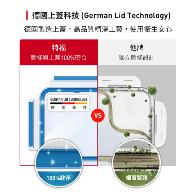 【Tefal 特福】無縫膠圈不鏽鋼保鮮盒六件組(500ML+700ML+800ML各2)