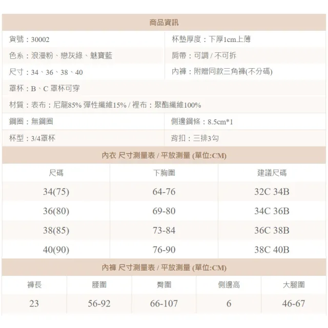 【香草甜心】魅力水鑽輕肌蕾絲棉質無鋼圈成套內衣 30002(BC罩杯 無鋼圈內衣 蕾絲內衣)