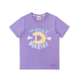 【Dickies】女款丁香紫純棉胸前大尺寸趣味文字印花短袖T恤｜DK011631F62