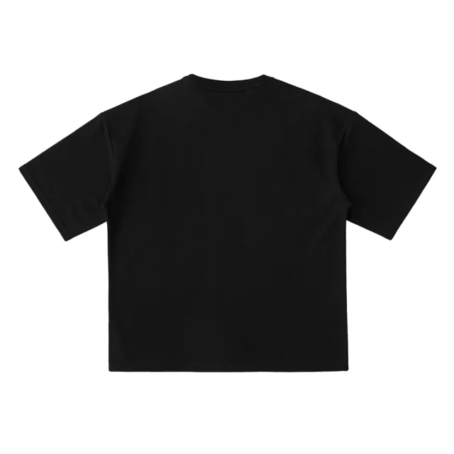 【Dickies】女款黑色純棉胸前趣味文字印花圖案寬鬆短袖T恤｜DK011623BLK