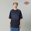 【Dickies】男女款深海軍藍純棉胸前弧型大Logo設計寬鬆休閒短袖T恤｜DK013086CG7