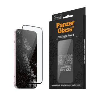 【PanzerGlass】iPhone 15 6.1吋 Ceramic 2.5D 耐衝擊鋼化陶瓷玻璃保貼(尊榮保固一年)