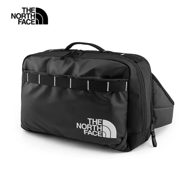 【The North Face 官方旗艦】北面男女款黑色輕便耐用多隔層休閒單肩包｜81BNKY4