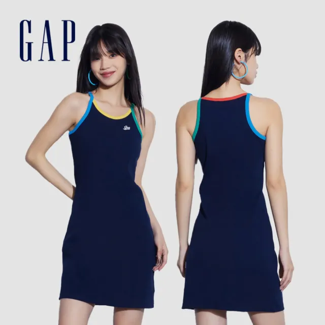 【GAP】女裝 Logo圓領/防曬吊帶洋裝-多色可選(465043&512502&512543)