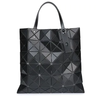 【ISSEY MIYAKE 三宅一生】BAOBAO   LUCENT MATTE 啞光霧面方格6x6透光手提包(-黑色)