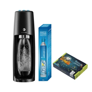 【Sodastream-檸檬大叔限定組】電動式氣泡水機Spirit One Touch(加碼送1隻鋼瓶+檸檬大叔禮盒組)