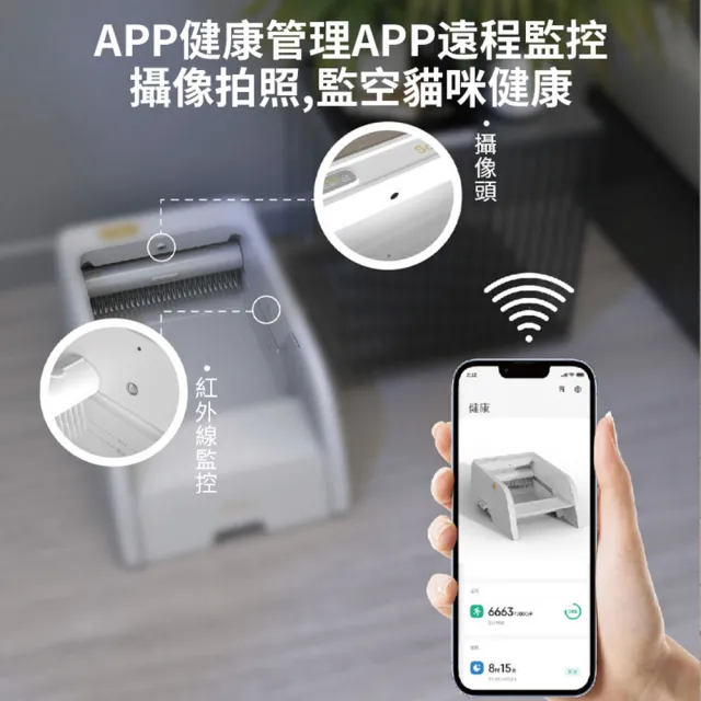 【MAGICSCOOP 魔鏟】貓砂盆 貓砂機 全自動開放式貓砂機 C1 PRO-視訊版(數顯視訊語音 重力感應 多貓識別)