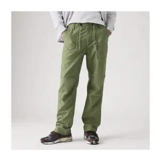 【LEVIS 官方旗艦】男款 LOOSE寬鬆抽繩工作褲 / 軍綠 熱賣單品 A9210-0004