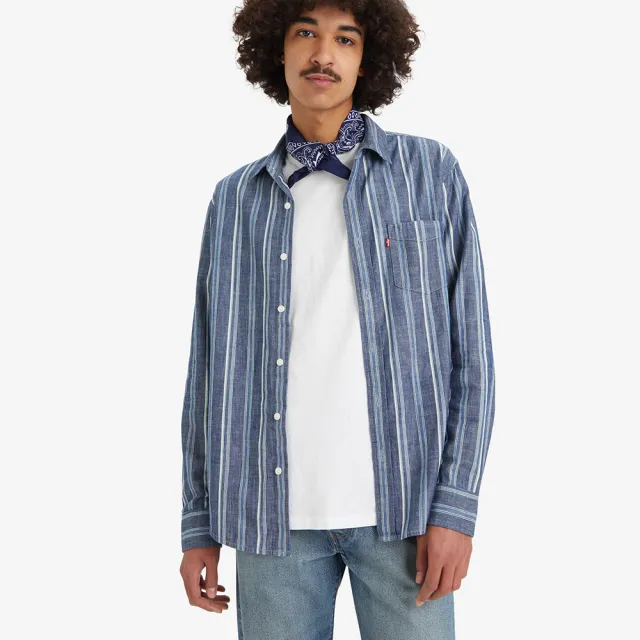 【LEVIS】男款 經典款長袖襯衫 上衣 熱賣單品 85746-0151