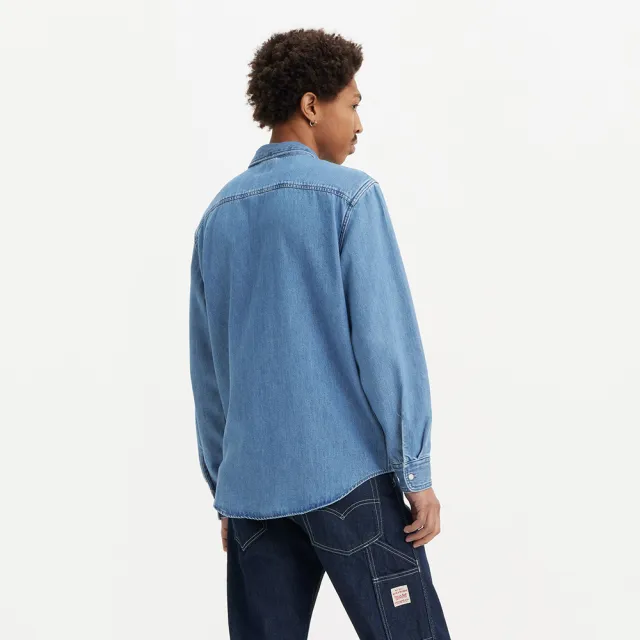 【LEVIS 官方旗艦】Workwear工裝系列男款 寬鬆丹寧牛仔襯衫 人氣新品 A8643-0000