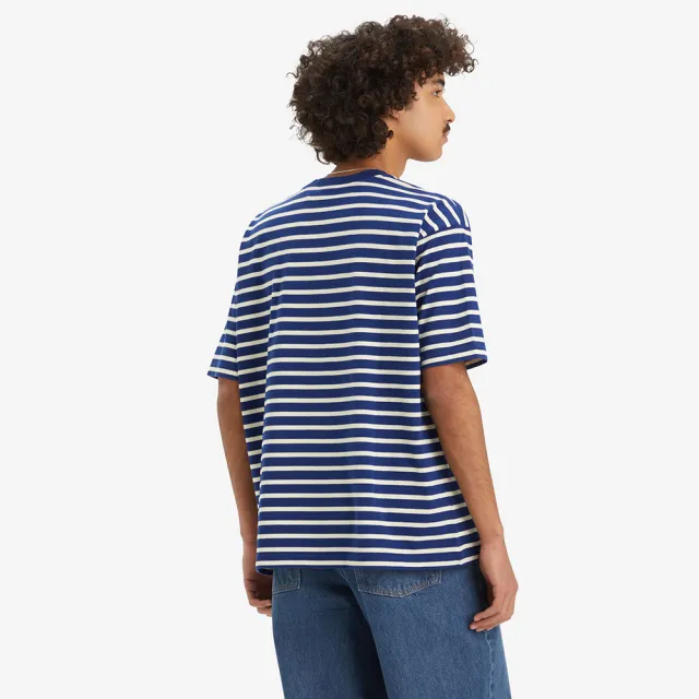 【LEVIS 官方旗艦】Skateboarding™滑板系列 男款 舒適短袖條紋 Tee 人氣新品 A1005-0027