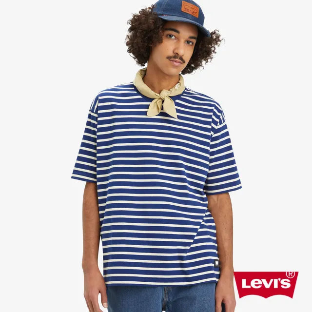 【LEVIS 官方旗艦】Skateboarding™滑板系列 男款 舒適短袖條紋 Tee 人氣新品 A1005-0027