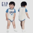 【GAP】嬰兒裝 Logo純棉小熊印花圓領短袖包屁衣-多色可選(402477&427711&434527&505583)