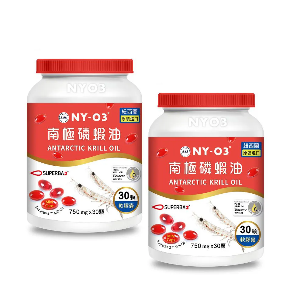 【NY-O3】南極磷蝦油軟膠囊 30顆/瓶 x 2入組