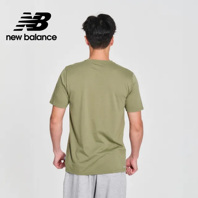 【NEW BALANCE】NB 漸層NB吸濕排汗短袖上衣_MT41071DEK_男性_綠色(美版 版型偏大)