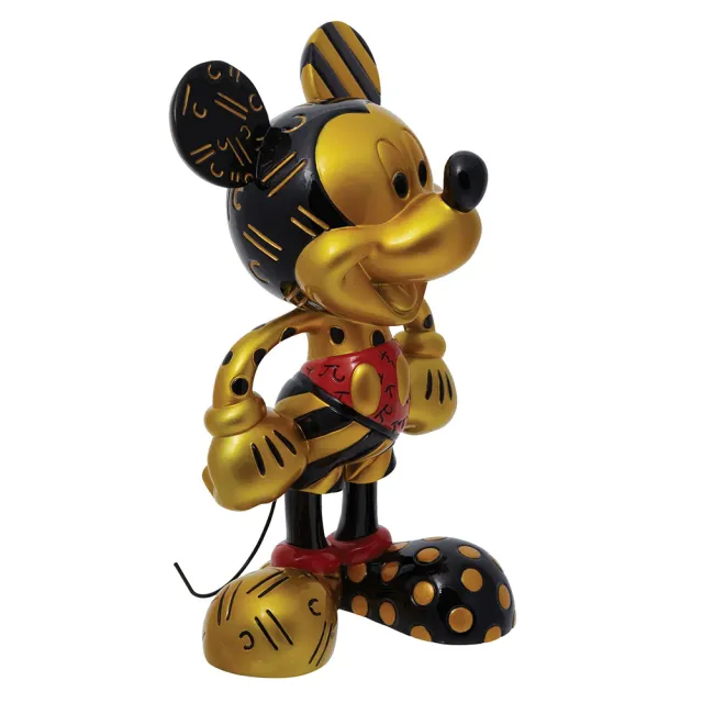 【Enesco】精品家飾 Disney 迪士尼 Romero Britto系列 限定金色米奇NLE居家擺飾 大塑像 紅色