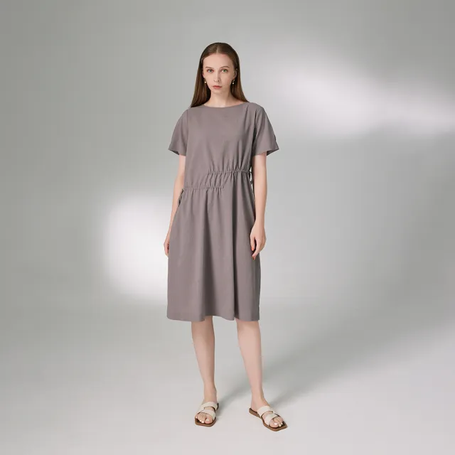 【giordano ladies】24SS_不對稱抽繩連衣裙(02464019)