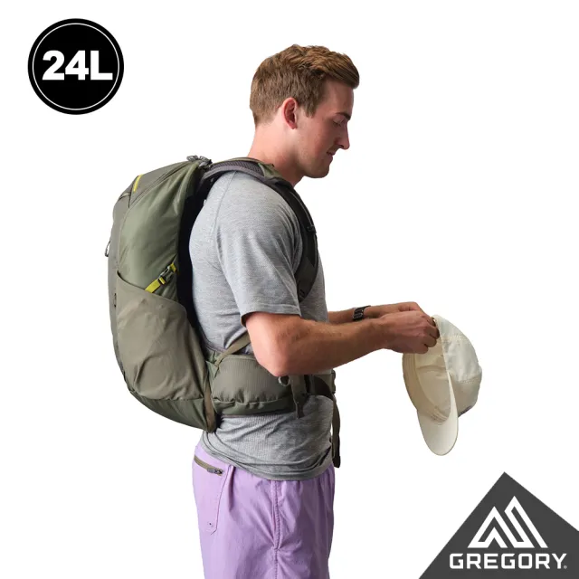 【Gregory】24L ZULU LT 多功能 背包 登山包 地平線藍  牧草綠(透氣背板 臀帶 單日登山包 健行包 水袋包)