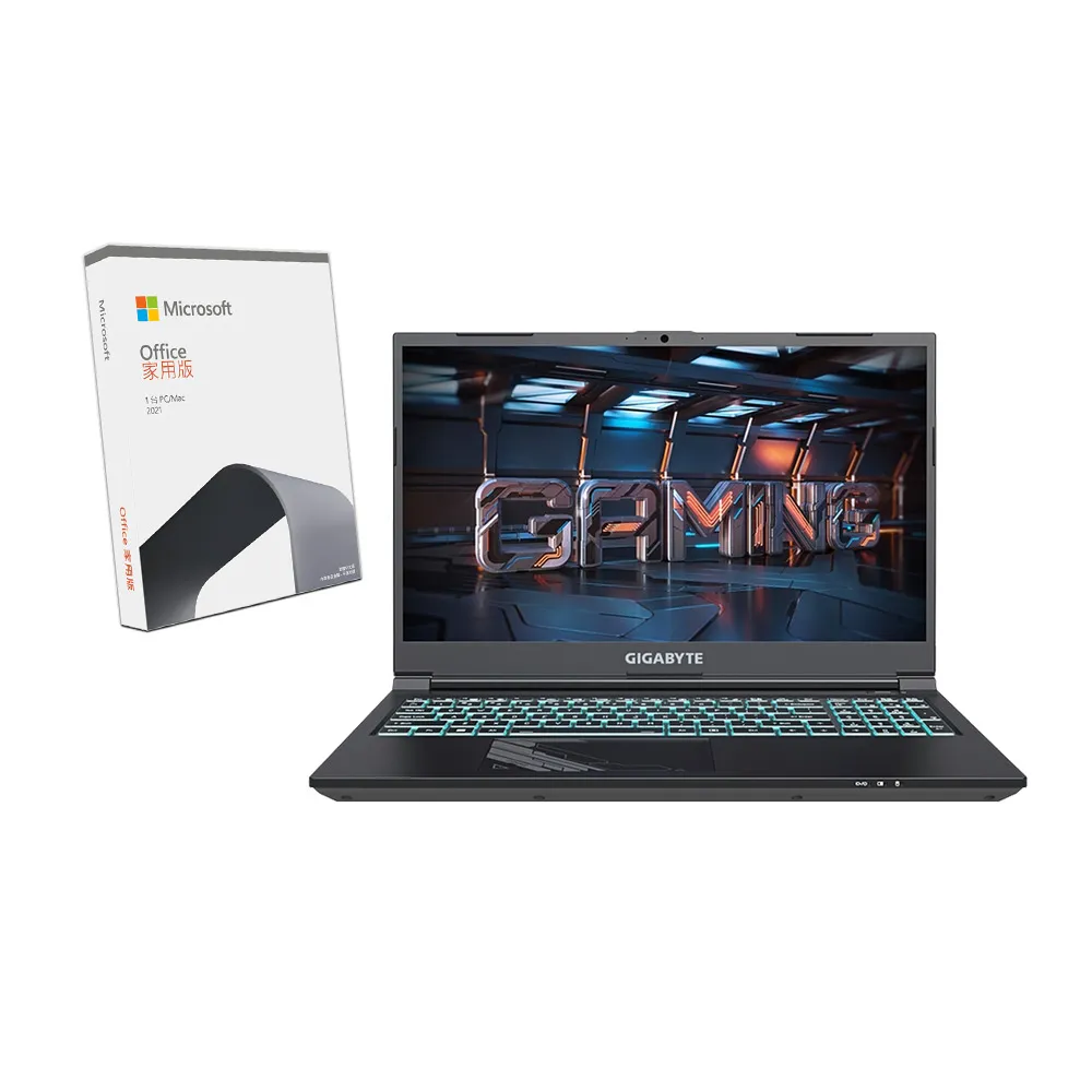 【GIGABYTE 技嘉】Office2021組★15吋i7 RTX4060電競筆電(G5 KF-G3TW313SH/i7-12650H/16G/512G/W11)