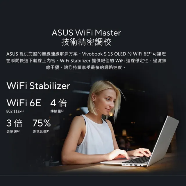 【ASUS】筆電包/滑鼠組★15.6吋i9輕薄筆電(VivoBook S S5504VA/i9-13900H/16G/1TB SSD/W11/3K OLED/EVO)