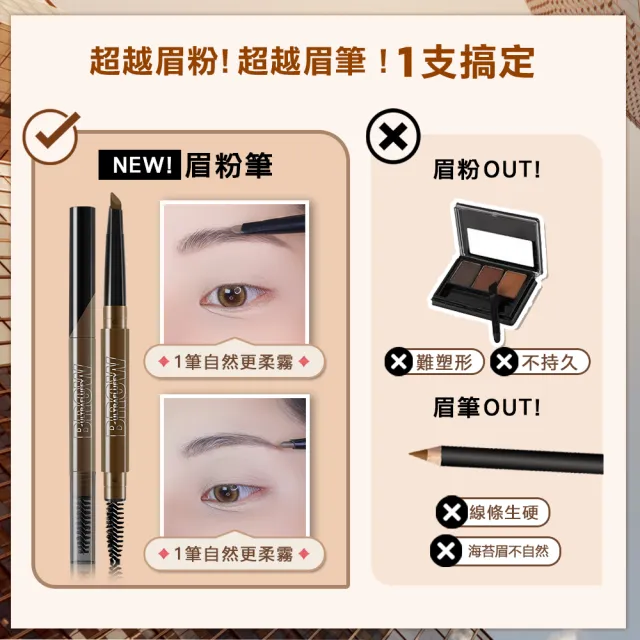 【MAYBELLINE 媚比琳】新一代 宛若真眉柔霧塑型眉膠筆2入組(新舊包裝隨機出貨)